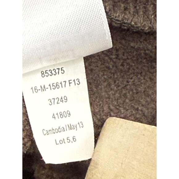 REI Fleece Pullover Mens XL Brown Quarter Zip Mock Neck Chest Pocket Elbow Patch - Picture 11 of 16